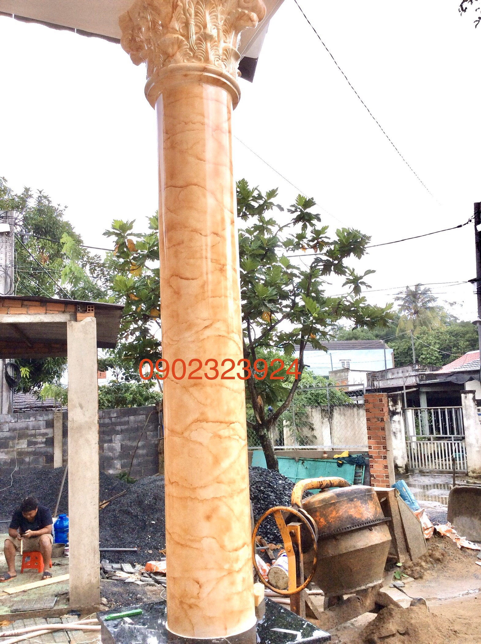 Cột Sơn Cẩm Thạch đẹp