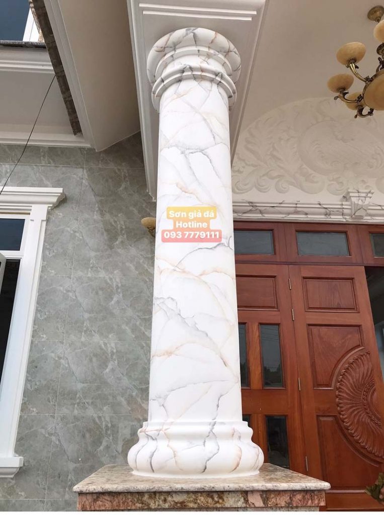 Sơn giả cột cẩm thạch