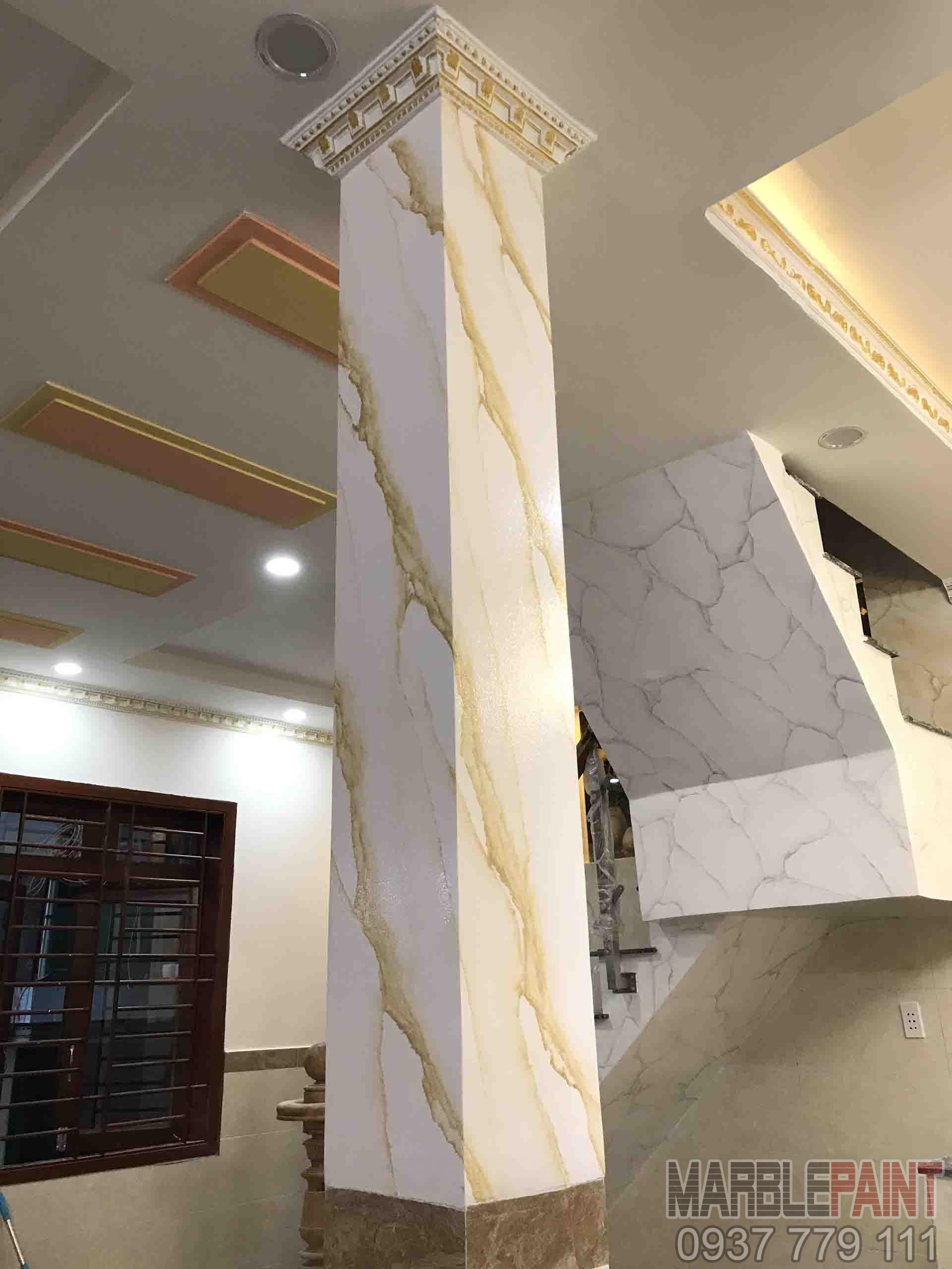 Những mẫu cột giả đá cẩm thạch 3D nội thất sang trọng