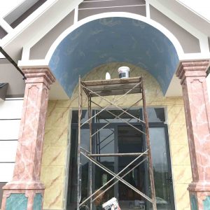 Sơn giả đá cột vuông