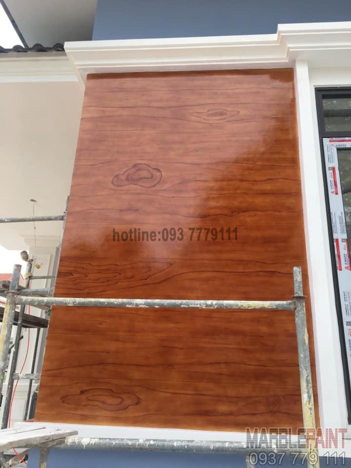 Sơn giả gỗ cầu thang