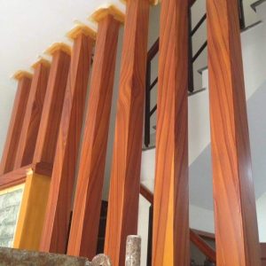 sơn giả gỗ lam cầu than nội thất